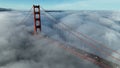 Golden Gate Bridge Fog at San Francisco in California United States. Royalty Free Stock Photo