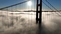 Golden Gate Bridge Fog at San Francisco in California United States. Royalty Free Stock Photo