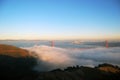 Golden Gate Bridge in fog, San Francisco, California, USA Royalty Free Stock Photo