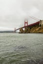 Golden Gate Bridge in fog , San Francisco Royalty Free Stock Photo