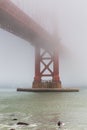 The Golden Gate Bridge in foggy weather, San francisco, USA Royalty Free Stock Photo