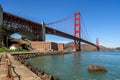 Golden Gate bridge and Fort Point.