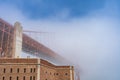 Golden Gate Bridge and Fort Point in the fog Royalty Free Stock Photo