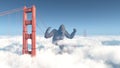 Golden Gate Bridge and Giant Gorilla
