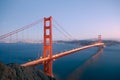 Golden Gate Bridge glowing in Royalty Free Stock Photo