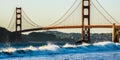 Golden gate bridge in its beauty at sunset Royalty Free Stock Photo