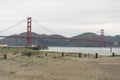 Golden Gate Bridge looking from Crissy Field, San Francisco,USA Royalty Free Stock Photo
