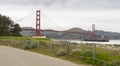 Golden Gate Bridge looking from Crissy Field, San Francisco,USA Royalty Free Stock Photo