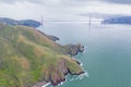 Golden Gate Bridge, Marin Headlands and San Francisco Royalty Free Stock Photo