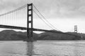 Golden Gate Bridge at morning light looking from Crissy Field Royalty Free Stock Photo