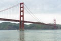 Golden Gate Bridge at morning light looking from Crissy Field Royalty Free Stock Photo