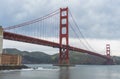 Golden Gate Bridge at morning light looking from Crissy Field Royalty Free Stock Photo