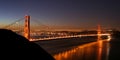 Golden Gate Bridge at Night Royalty Free Stock Photo