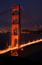 Golden Gate Bridge Night Light Royalty Free Stock Photo