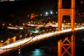 Golden Gate Bridge by night, San Francisco, USA Royalty Free Stock Photo