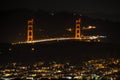 Golden Gate Bridge by night, San Francisco, USA Royalty Free Stock Photo