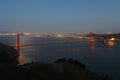 Golden Gate Bridge at night, San Francisco, USA Royalty Free Stock Photo