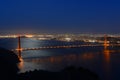 Golden Gate Bridge at night, San Francisco, USA Royalty Free Stock Photo