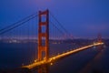 Golden Gate Bridge night scene Royalty Free Stock Photo