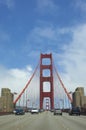 Crossing the Golden gate Bridge Royalty Free Stock Photo