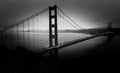 Golden Gate Bridge Overlook over the Bay at Night long exposure