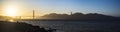 Golden Gate Bridge Panorama at Sunset Royalty Free Stock Photo