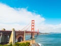 Golden Gate bridge in San Francisco bay Royalty Free Stock Photo