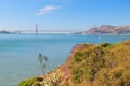 The Golden Gate Bridge in San Francisco with beautiful azure ocean in background Royalty Free Stock Photo