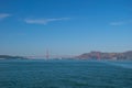 The Golden Gate Bridge in San Francisco with beautiful azure ocean and clouds in background Royalty Free Stock Photo