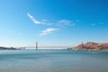 The Golden Gate Bridge in San Francisco with beautiful azure ocean in background Royalty Free Stock Photo