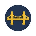 Golden Gate Bridge, San Francisco, California, bridge fully editable vector icons