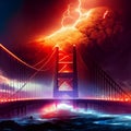 Golden Gate Bridge, San Francisco, California, United States of America Generative AI Royalty Free Stock Photo