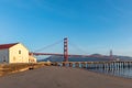 golden gate bridge in San Francisco in dawn Royalty Free Stock Photo