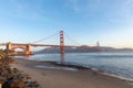 golden gate bridge in San Francisco in dawn Royalty Free Stock Photo