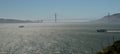 Golden Gate Bridge in San Francisco photographed from the Island of Alcatraz, California USA