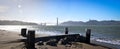 Golden Gate Bridge of San Francisco seen from Crissy Field Beach Royalty Free Stock Photo