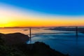 Golden Gate Bridge San Francisco sunrise California Royalty Free Stock Photo