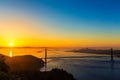 Golden Gate Bridge San Francisco sunrise California Royalty Free Stock Photo