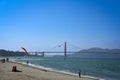 The Golden Gate Bridge seen from Crissy Field Beach on a Summer Day - San Francisco, California Royalty Free Stock Photo