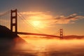 Golden Gate Bridge standing proudly amidst the