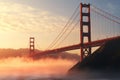 Golden Gate Bridge standing proudly amidst the