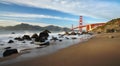 Golden Gate Bridge at sunset Royalty Free Stock Photo