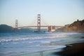 Golden Gate Bridge at Sunset - Bakers beach View