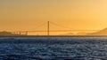 Golden Gate bridge sunset in San Francisco California Royalty Free Stock Photo