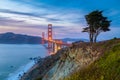 Golden Gate Bridge at sunset, San Francisco, California, USA Royalty Free Stock Photo