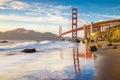 Golden Gate Bridge at sunset, San Francisco, California, USA Royalty Free Stock Photo