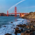 Golden Gate Bridge at sunset,, San Francisco USA Royalty Free Stock Photo