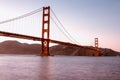 Golden Gate Bridge during sunset, San Francisco , USA Royalty Free Stock Photo