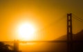 Golden gate bridge at sunset Royalty Free Stock Photo