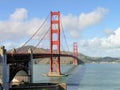 TheÂ Golden Gate BridgeÂ is aÂ suspension bridgeÂ spanning theÂ Golden Gate Royalty Free Stock Photo